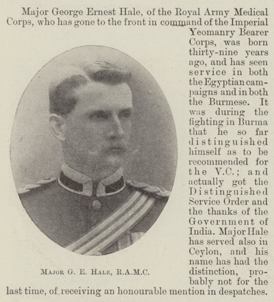 Major GE Hale, RAMC de English Photographer