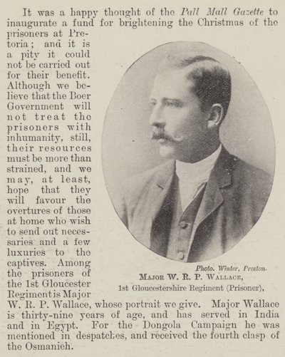 Major WRP Wallace, 1º Regimento de Gloucestershire (Prisioneiro) de English Photographer