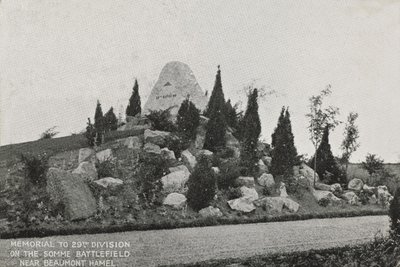 Memorial à 29ª Divisão no Campo de Batalha de Somme, perto de Beaumont Hamel de English Photographer