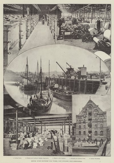Messers Lever Brothers Obras de sabão, Port Sunlight, perto de Birkenhead de English Photographer