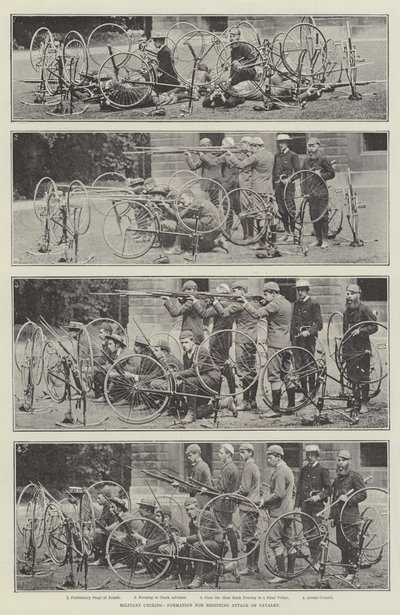 Ciclismo Militar, Formação para Resistir ao Ataque de Cavalaria de English Photographer