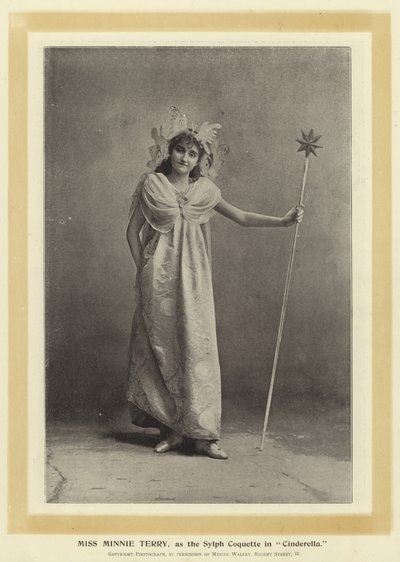 Miss Minnie Terry, como a Sylph Coquette na Cinderela de English Photographer