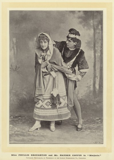 Miss Phyllis Broughton e o Sr. Hayden Coffin em Marjorie de English Photographer