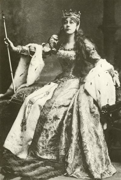 Senhorita Violet Vanbrugh como Anne Boleyn (gravura) de English Photographer