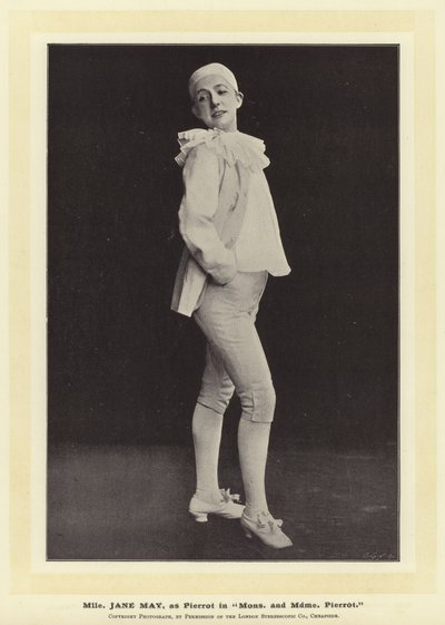 Miss Jane May, como Pierrot em Mons e Miss Pierrot de English Photographer