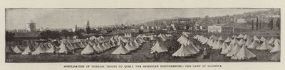 Mobilização de tropas turcas para acabar com os distúrbios armênios, o acampamento em Salônica de English Photographer