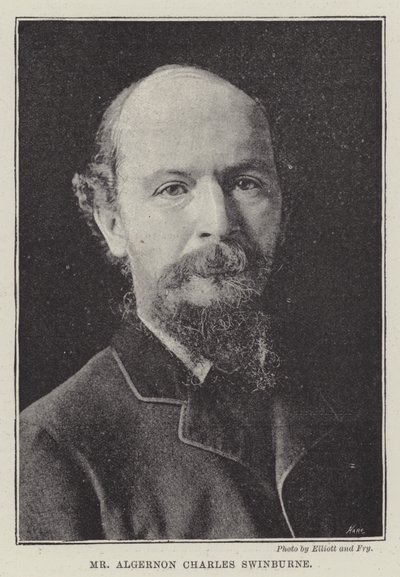 Mr Algernon Charles Swinburne de English Photographer