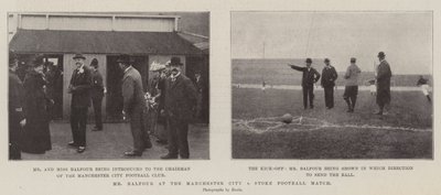 Sr. Balfour no jogo de futebol Manchester City v Stoke de English Photographer