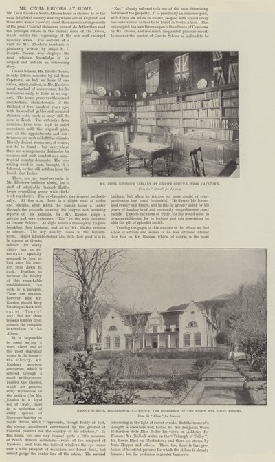 Sr. Cecil Rhodes em casa de English Photographer