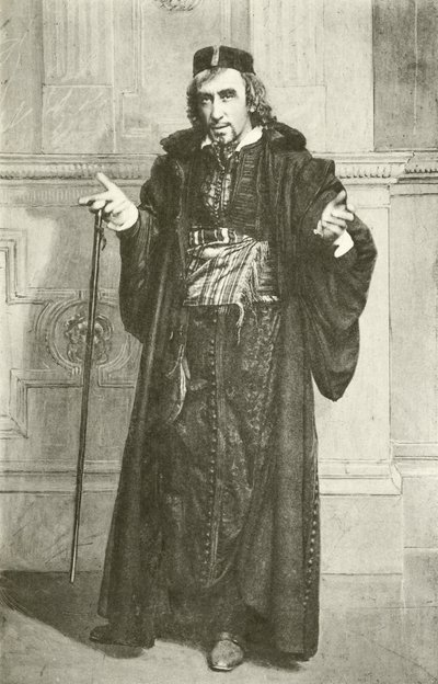 Sr. Henry Irving como Shylock (gravura) de English Photographer
