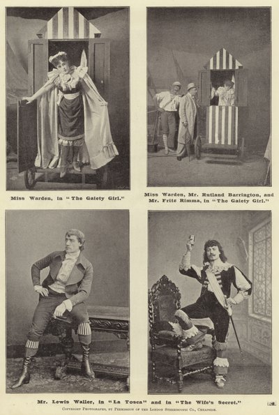 Sr. Lewis Waller, em La Tosca e em The Wifes Secret de English Photographer
