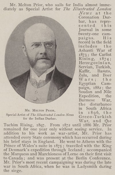 Sr. Melton Prior, Artista Especial do The Illustrated London News para o Indian Durbar de English Photographer