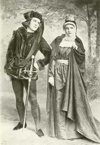 Sr. R Mansield e Miss B Cameron como Richard III e Lady Anne (gravura) de English Photographer