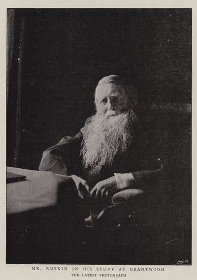 Sr. Ruskin em seu estudo em Brantwood de English Photographer