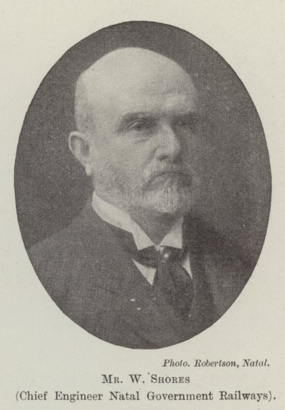 Sr. W Shores, Engenheiro Chefe da Ferrovia do Governo de Natal de English Photographer