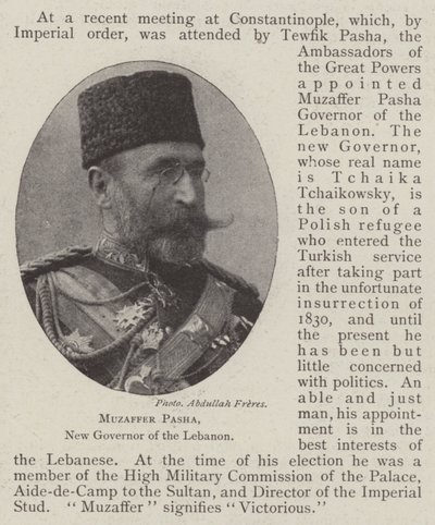 Muzaffer Pasha, novo governador do Líbano de English Photographer