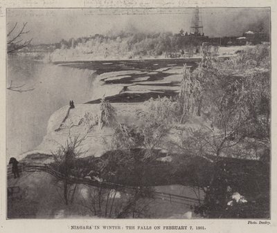Niagara no inverno, as quedas em 7 de fevereiro de 1901 de English Photographer