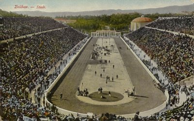 Estádio Olímpico, Atenas, Grécia (foto colorida) de English Photographer