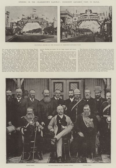 Abertura da Ferrovia Charlestown, Presidente Krugers Visita a Natal de English Photographer