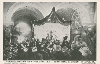 Abertura do Old Bailey pelo Rei e pela Rainha, 27 de fevereiro de 1907 de English Photographer