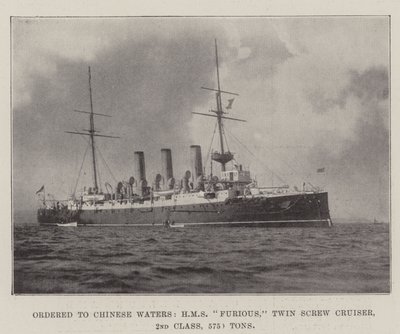 Encomendado para Águas Chinesas, HMS Furioso, Twin Screw Cruiser, 2ª Classe, 5750 Toneladas de English Photographer