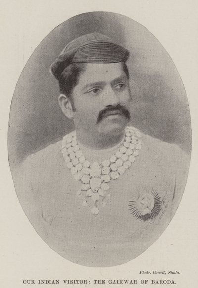 Nosso visitante indiano, o Gaikwar de Baroda de English Photographer