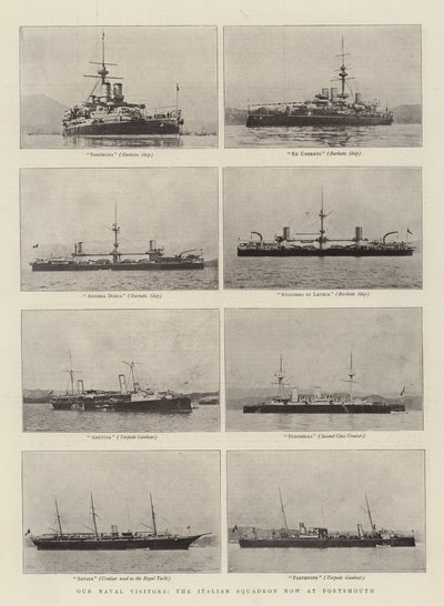 Nossos visitantes navais, o esquadrão italiano agora em Portsmouth de English Photographer