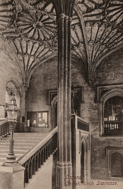 Oxford, Christchurch Staircase (foto a p/b) de English Photographer