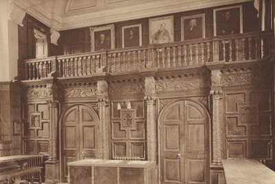 Oxford: Jesus College, The Hall Screen, c 1610 (fotografia a preto e branco) de English Photographer