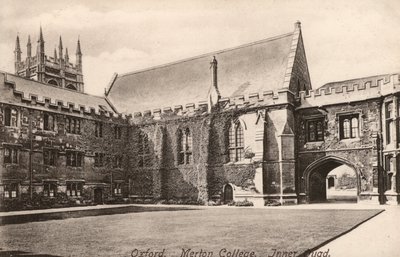 Oxford, Merton College, Inner Quad (foto a p/b) de English Photographer