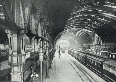 Estação de Paddington, Vista Geral das Plataformas (foto a p/b) de English Photographer
