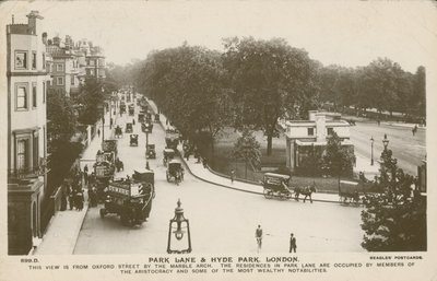 Park Lane e Hyde Park, em Londres de English Photographer
