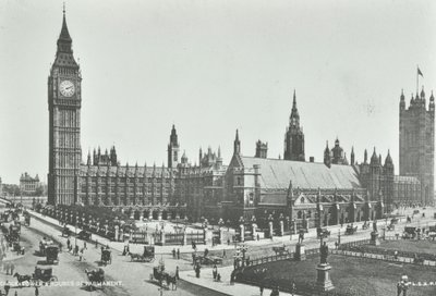 Parliament Square, Westminster LB: olhando para o leste para o Big Ben e Houses of Parliament, 1895 de English Photographer