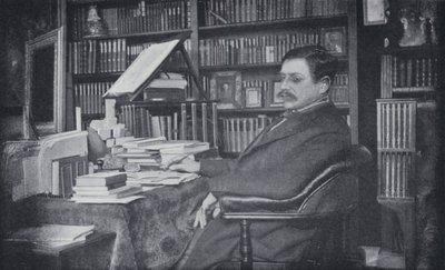 Paul Bourget no seu Estudo (foto a p/b) de English Photographer