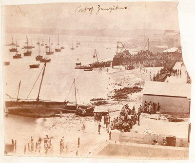 Porto de Zanzibar, de um álbum pertencente a Henry Morton Stanley de English Photographer