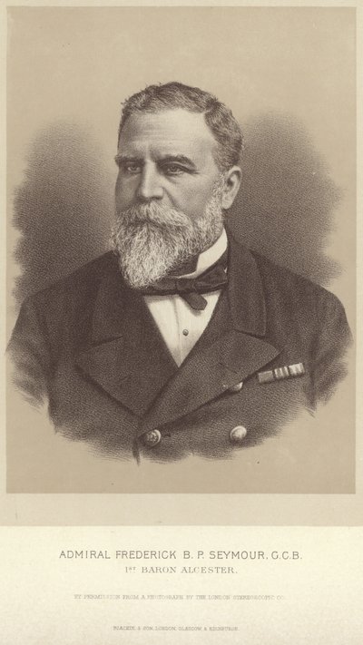 Retrato do almirante Frederick BP Seymour de English Photographer