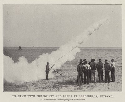 Pratique com o Rocket Apparatus em Skagerrack, Jutland de English Photographer