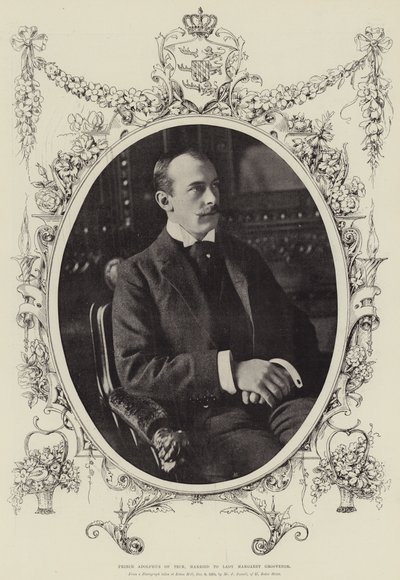 Prince Adolphus of Teck, casada com Lady Margaret Grosvenor de English Photographer