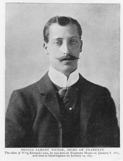 Príncipe Albert Victor, Duque de Clarence e Avondale (1864-92) (foto a p/b) de English Photographer
