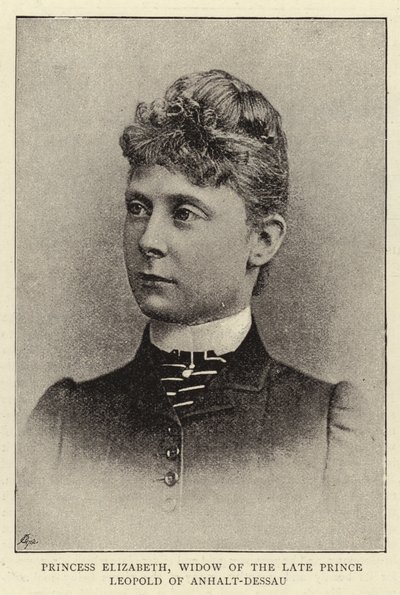Princesa Elizabeth, viúva do falecido Príncipe Leopoldo de Anhalt-Dessau de English Photographer
