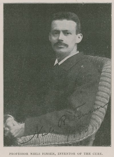 Professor Niels Finsen, inventor da cura pela luz de English Photographer