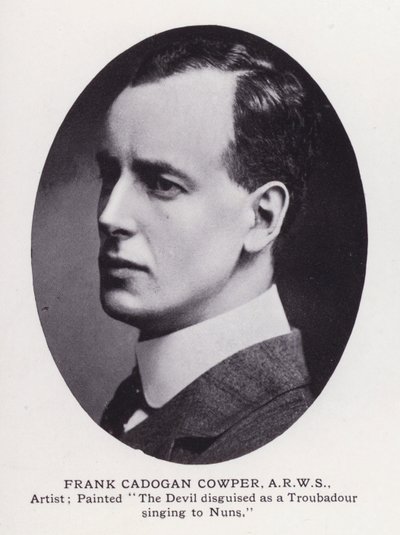 Homens proeminentes de Londres: Frank Cadogan Cowper (foto a p/b) de English Photographer