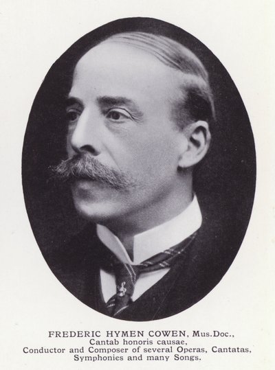 Homens proeminentes de Londres: Frederic Hymen Cowen (foto a p/b) de English Photographer