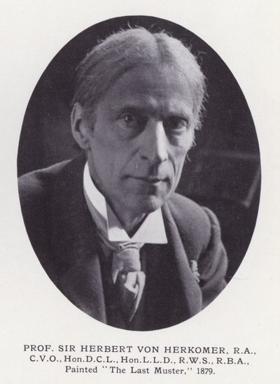 Homens proeminentes de Londres: Prof. Sir Herbert Von Herkomer (foto a p/b) de English Photographer