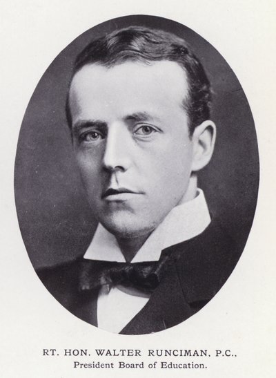 Homens proeminentes de Londres: Rt Honra Walter Runciman (foto a p/b) de English Photographer