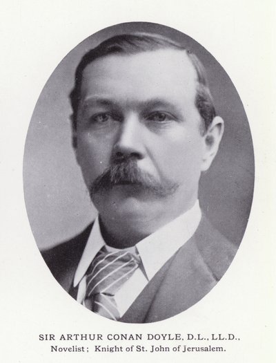 Homens proeminentes de Londres: Sir Arthur Conan Doyle (foto a p/b) de English Photographer