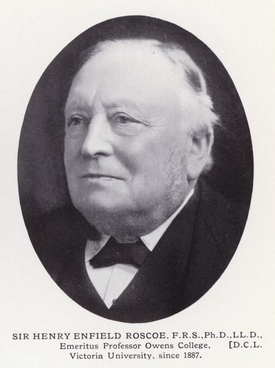 Homens proeminentes de Londres: Sir Henry Enfield Roscoe (foto a p/b) de English Photographer