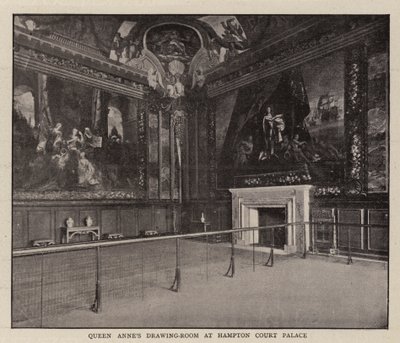 Sala de Desenho da Rainha Annes no Hampton Court Palace de English Photographer