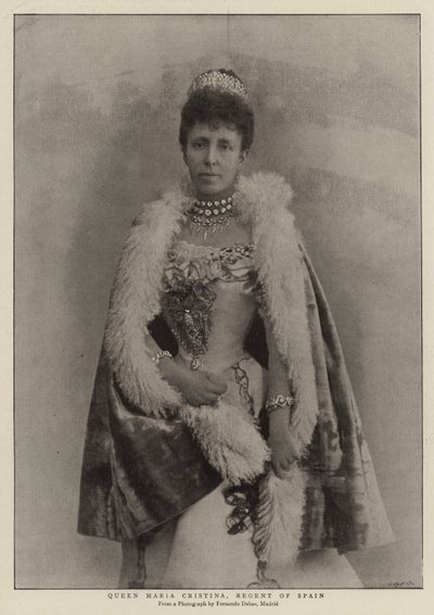 Rainha Maria Cristina, regente da Espanha de English Photographer
