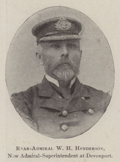 Contra-almirante WH Henderson, novo almirante-superintendente da Devonport de English Photographer